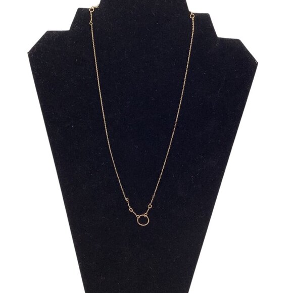 Hand & Heart Gold Open Circle Pendant Necklace I Love You To The Moon & Back - Picture 4 of 9